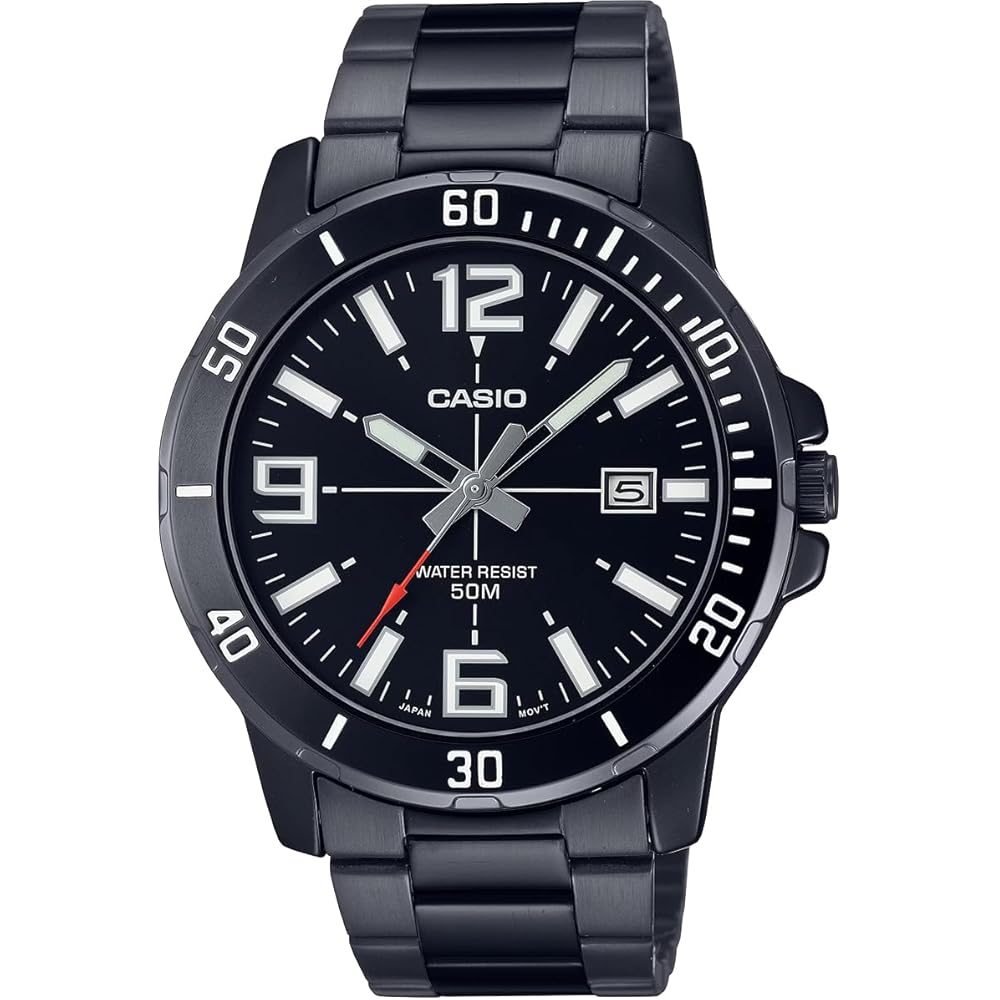 

Casio Standard Analog Quartz Men s Watch MTP-VD01B-1BV Black Metal Band Imported Model
