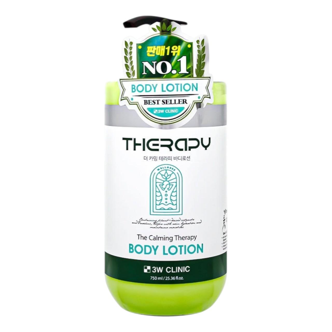 

3W Clinic The Calming Therapy Body Lotion - Soothing Botanical Moisturizer for Sensitive & Dry Skin - 750ml / 25.36 fl.oz.
