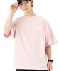 NEW ERA Short Sleeve Oversized Pink Rouge White M Cotton Tee Box Logo T-Shirt S/S