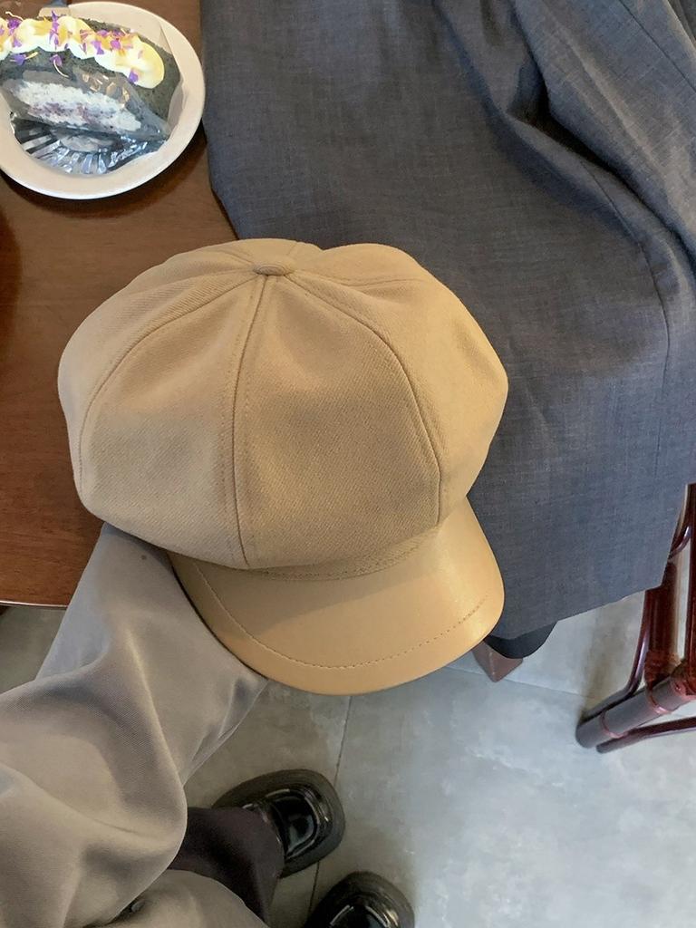 Eight Corner Hat With Embroidered Design For Autumn Winter Casual Womens Fashion