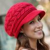 Knitted Hat, Knitted Hat, Velvet Hat, Hat with Brim, Warm Hat, Ear Protection Hat