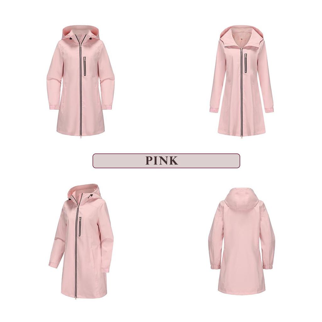 Women's Water-Repellent Windbreaker: Hooded, Long Sleeve, Loose Fit, Perfect for Spring & Autumn Outdoor Sports.