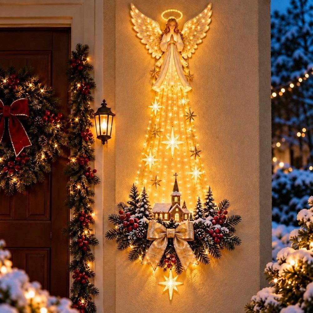 Snow Trail Shape Light-emitting Birth Scene Wall Decoration Christmas Wall Decor