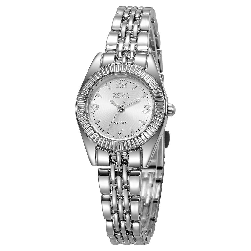 Fashionable and Elegant Round Small Dial with Steel Band Women's Quartz Watch for Christmas and Halloween Gifts