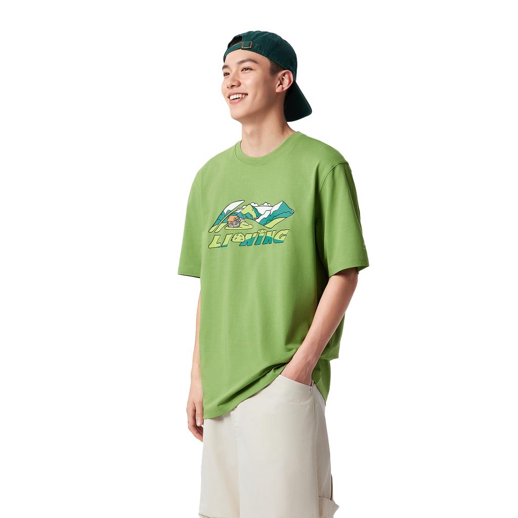 Li Ning Sports Life Collection T Shirt Men's Banana Leaf Green AHSV369-2