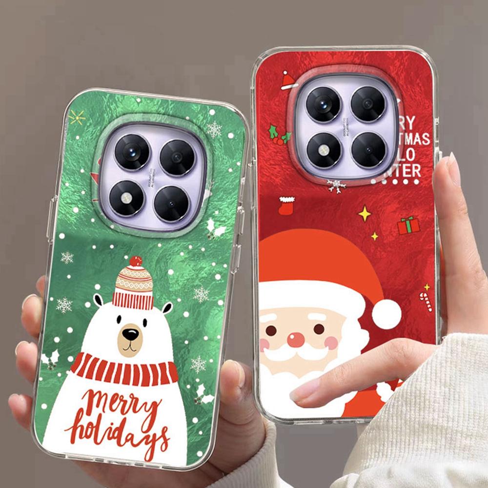 Cute Christmas Girl Reindeer Gift Phone Case For Xiaomi Redmi Note 15 14 13 12 11 11S 10 10S 9 Pro 15C 9A 13C 14C A3 9C A1 Cover