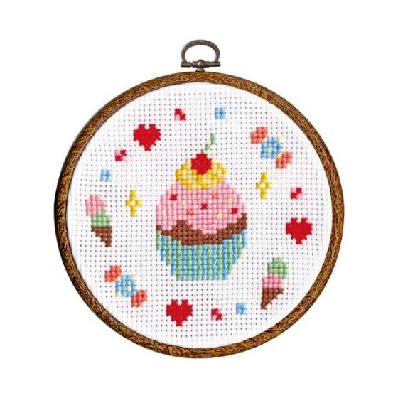 Olympus embroidery kit cupcake No.7421