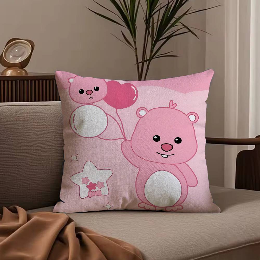 Custom Zanmang L-Loopy Throw Pillow Case Anti-dustmite Pillowcase Invisible Zipper Silky Short Plush Sofa Cushion Cover