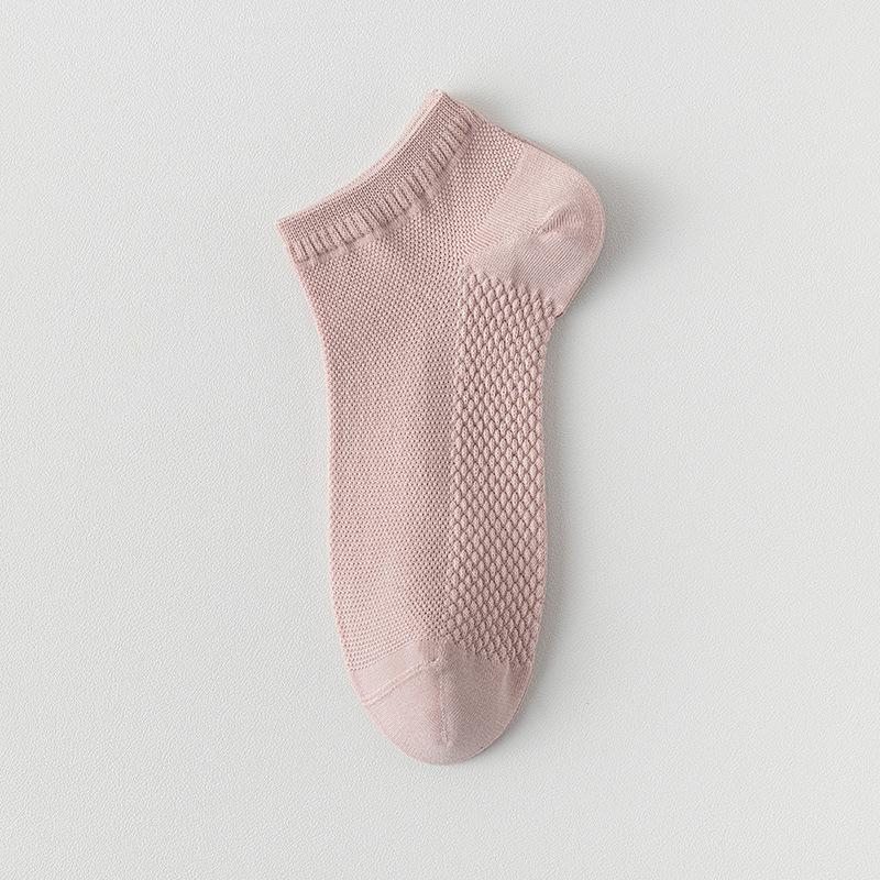 Boat Socks, Pure Cotton Anti-odor and Sweat-absorbing Summer Thin Women's Short Socks, Mesh Boneless All-cotton Socks