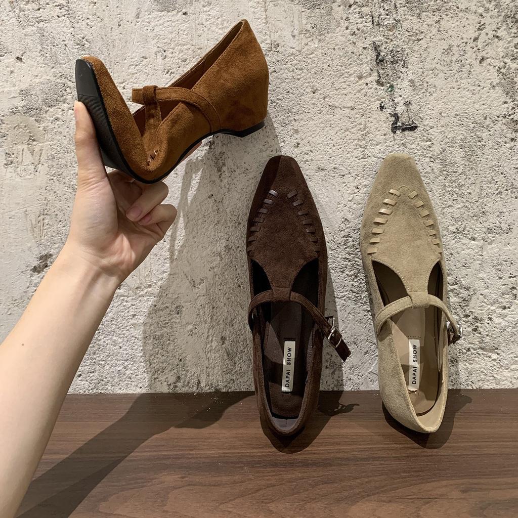 Inner height increase 4CM~ retro temperament single shoes women's shoes spring and autumn 2025 with skirt design Mary Jane shoes