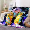 1pc KPop Demon Hunters Cozy Print Blanket Lightweight Warm Flannel Throw Blanket For Sofa, Bed, Living Room