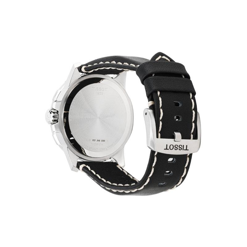 Tissot Daring Collection Quartz Movement Men's Watches Watch 44mm Blue Dial Stainless Steel Case Leather Strap T125.610.16.041.00