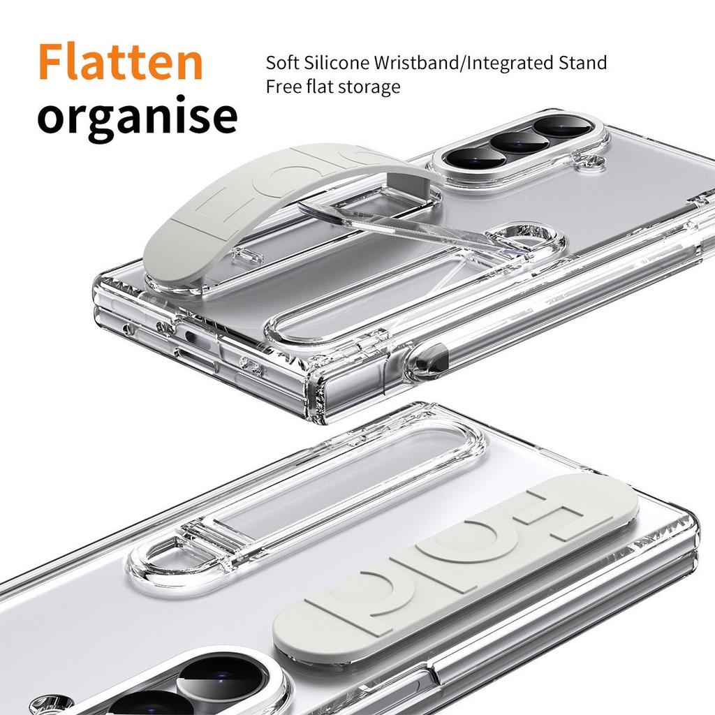 Anti-Fall Case with Pen Holder & Wrist Strap for Samsung Z Fold 3-7