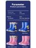 Dinosaur Rain Boots for Kids: Cute Mid-Tube Water Shoes with Velvet Lining for Boys and Girls.