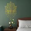 European Style Golden Lotus Wall Sticker for Kids Room Bedroom Living Room Home Wall Decoration