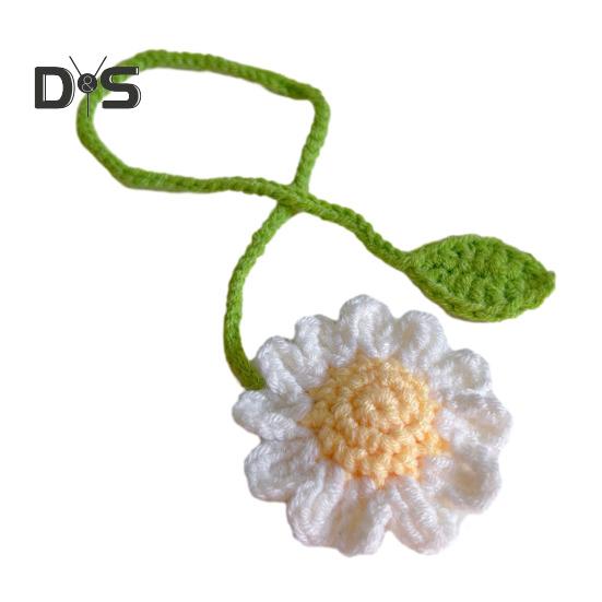 Flower Curtain Tiebacks Knitted Floral Curtain Strap for Curtains Drapes Handmade Crochet Flower Bookmark for Book Lovers