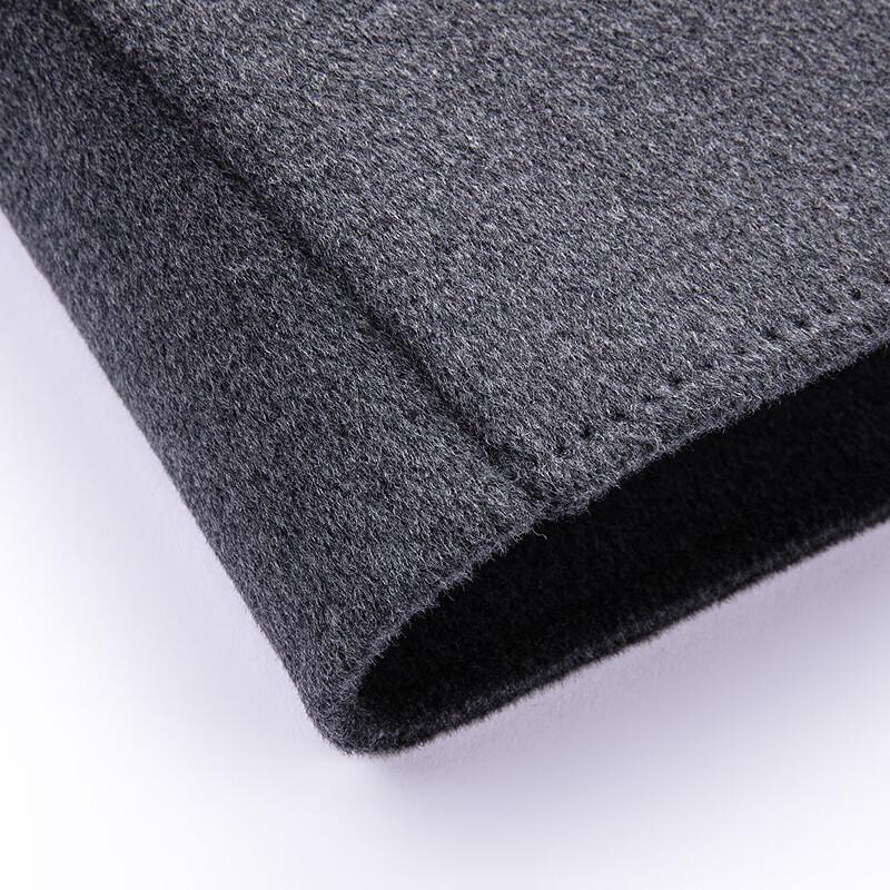 FAPAI Men's 2-in-1 Cashmere Blend Wool Coat with Detachable Down Liner