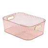 3/2Pcs Multi-Purpose Plastic Organizer Green Rectangular Storage Box with Handle for Bathroom Makeup Pet Kitchen Pantry