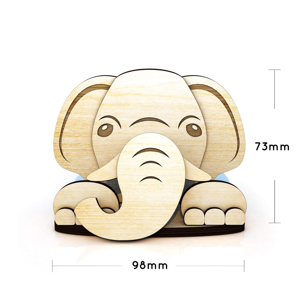 Elephant Handmade Wooden Glasses Stand [mr. sheep]