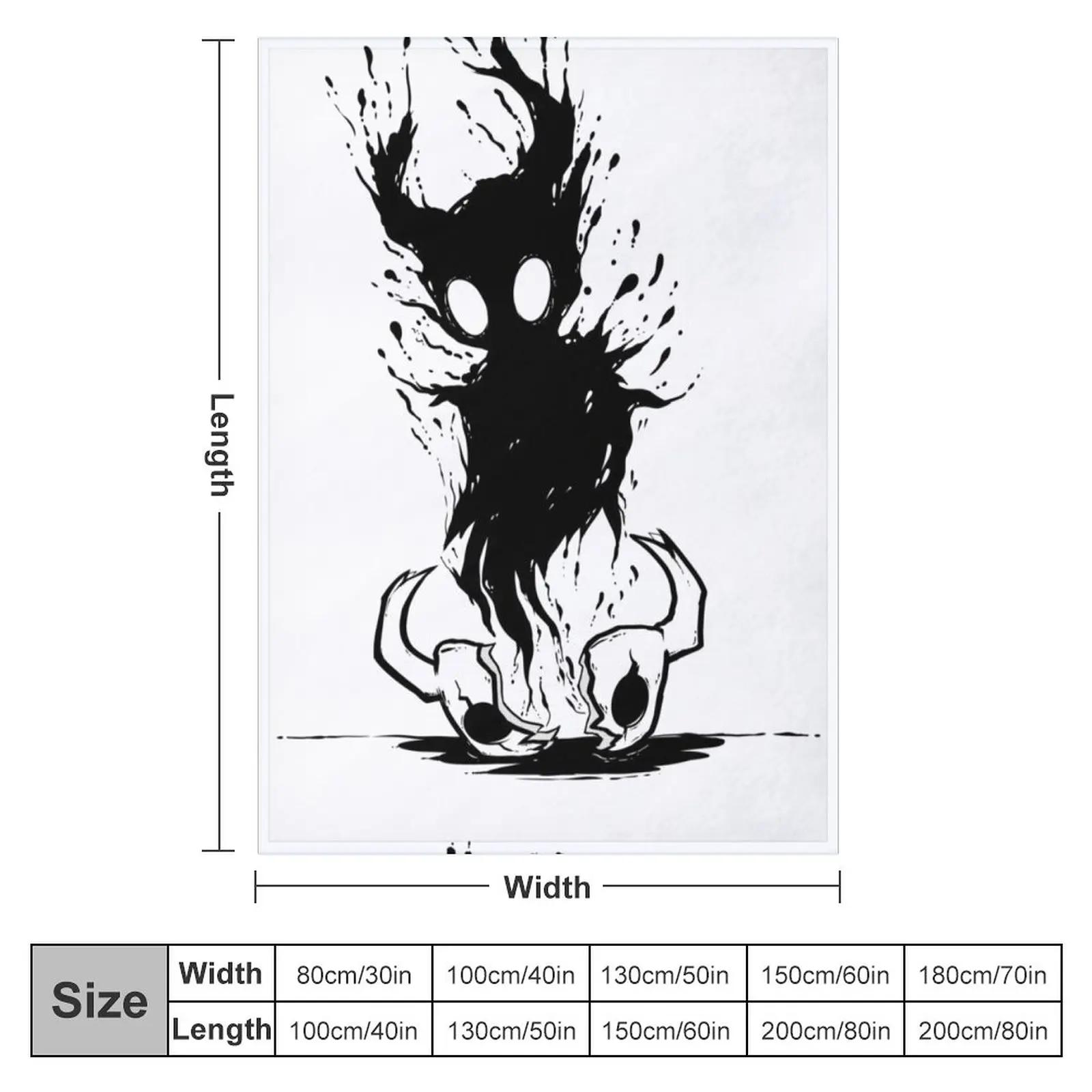 Hollow Void [Hollow Knight] Throw Blanket Soft Plaid Shaggy Blanket Flannel Blanket 75cmx90cm серый