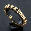 Locomotive Men Punk Rock Bicycle Chain Bracelet 18k Gold Plated Stainless Steel Mountain Bike Chain Accessory Male Gifts