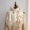 Scarf women's winter new autumn white thickened 111 pure shawl dual-purpose men's knitted warm scarf