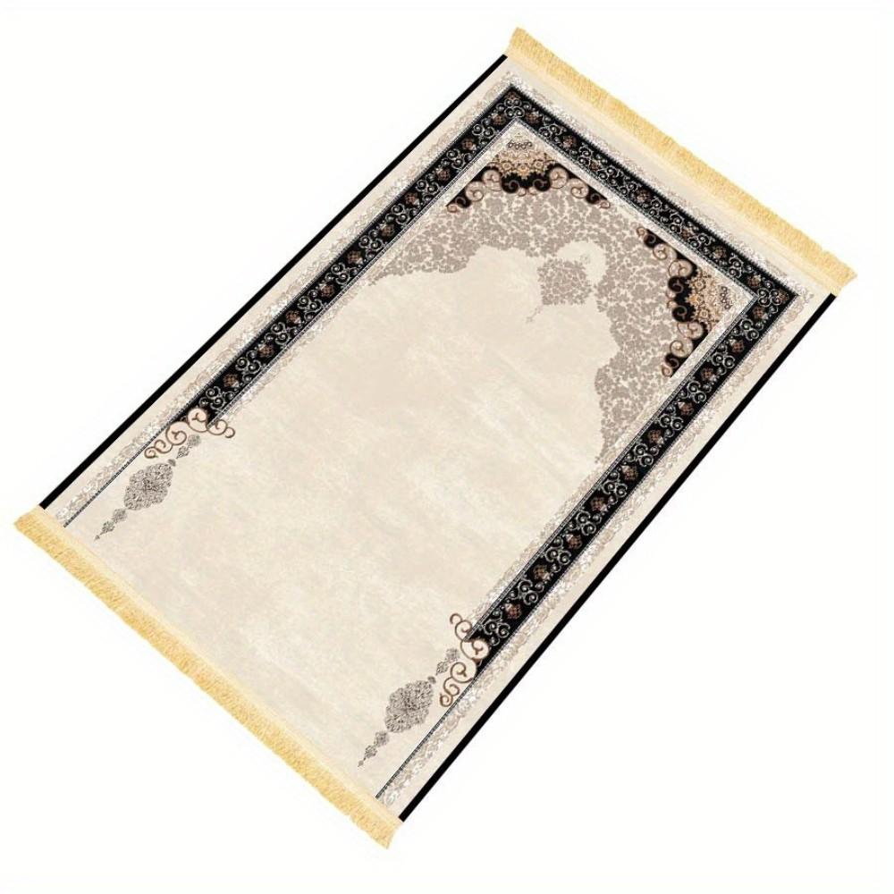 VIKAMA Multi-Style Floral Islamic Prayer Rug Portable Muslim Salah Mat Ramadan Gift Honeycomb Arch Home Decor Prayer Carpet
