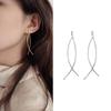 Crossed Chic Line Earrings Japanese Influence Sweet And Charming Individual