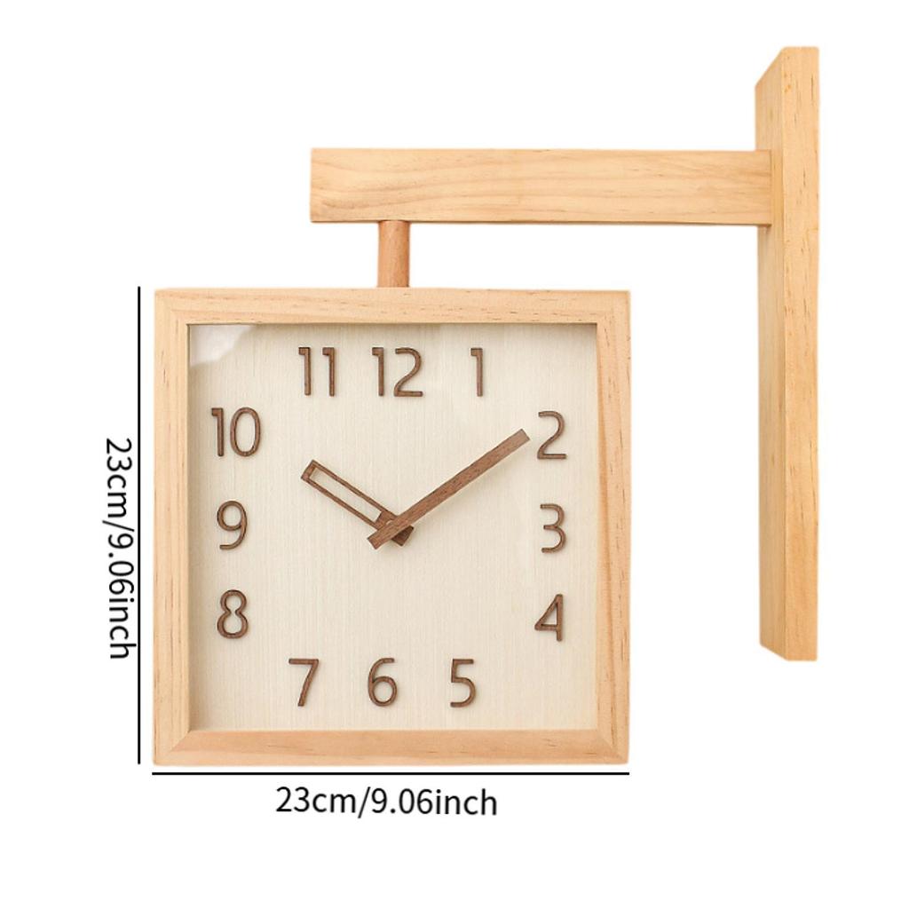 Wall Clock Elegant Creative Compact Double Sided 360 Degree Rotation Home Decoration for Office Hotel Classroom Bedroom Home