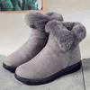 Women Platform Shoes Faux Suede Zip Shoes 2025 Women Snow Boots Warm Fur Plush Winter Ankle Boot Female Botas De Mujer WSH3720