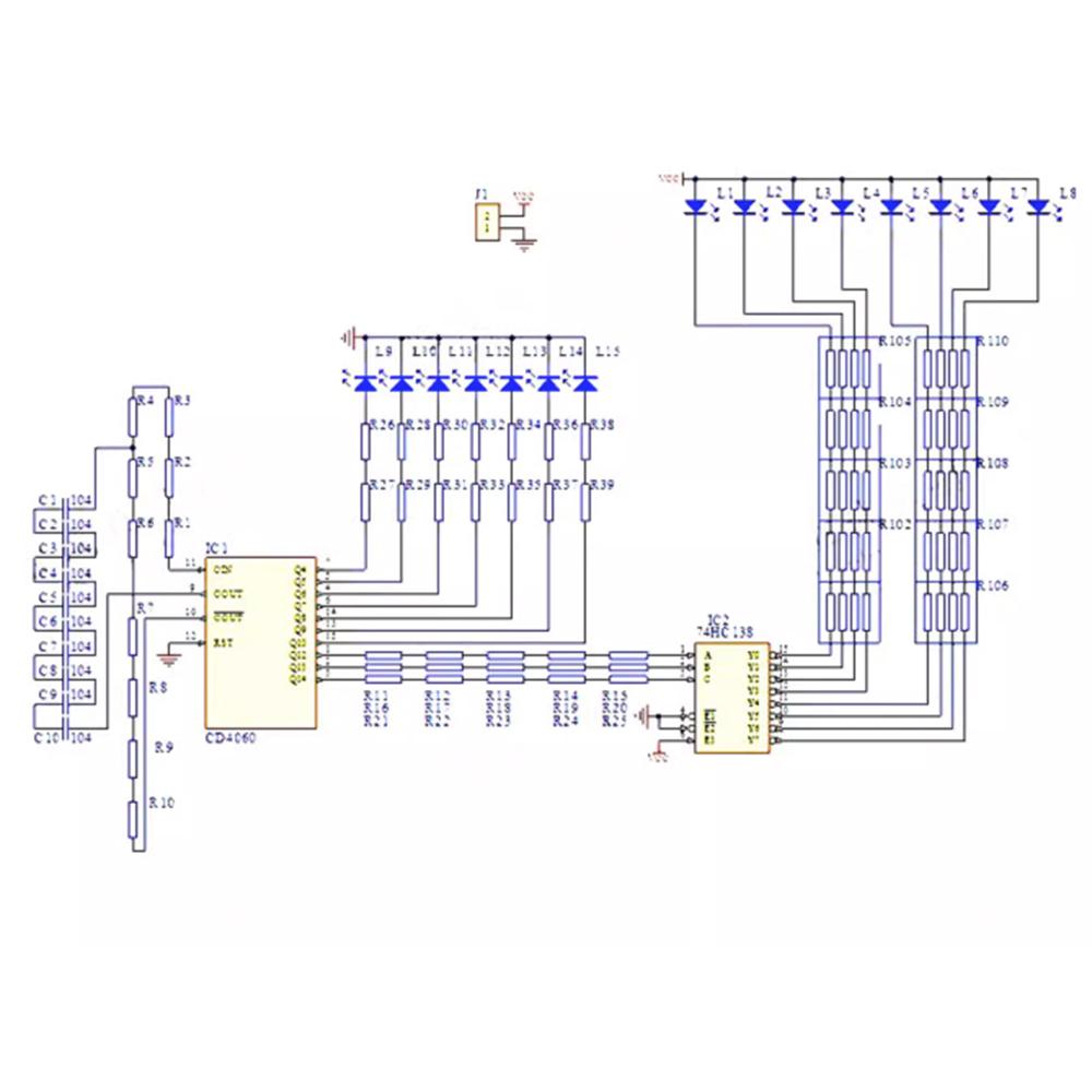 SMD SMT Soldering Practice Kit CD4060 74HC138 Led DIY Welding Skills Training Board Led Transistor Set