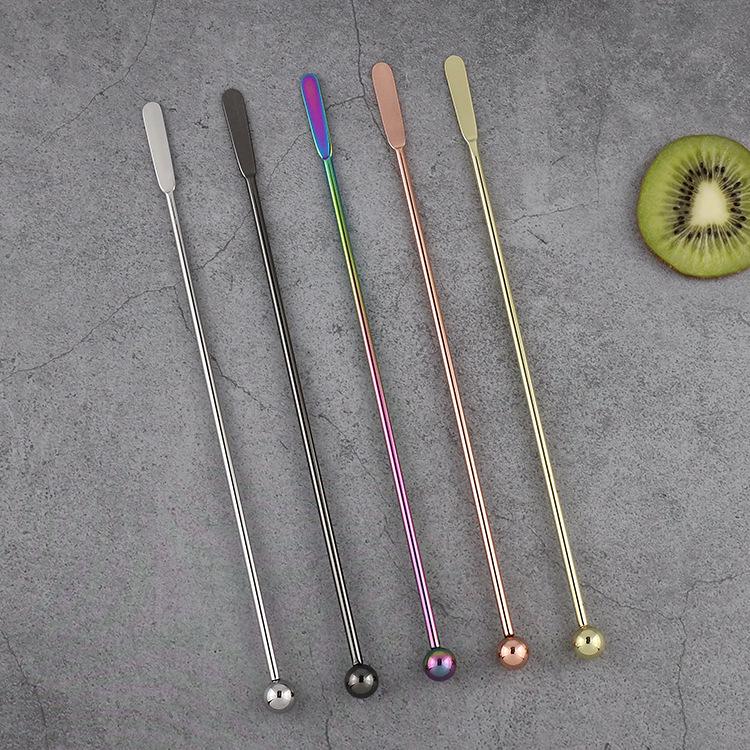 Stainless Steel Long Handle Stirring Stick for Milk Tea, Coffee, Wine & Cocktails