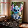 Disney Stitch 5D Custom Set Pearl Jigsaw Puzzle Cartoon Pearl Embroidered Animal Home Decor Handmade Gift