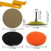 Car Headlight Polish Pad Kit Waterproof Scouring Mat Soft Sponge Interface Buffering Pad With Sanding Discs & Interface Pad