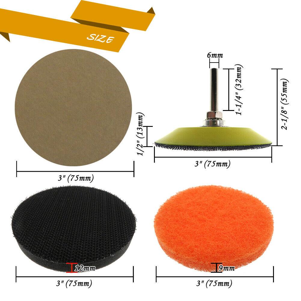 Car Headlight Polish Pad Kit Waterproof Scouring Mat Soft Sponge Interface Buffering Pad With Sanding Discs & Interface Pad