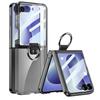 Samsung Z Flip8 Transparente Faltbare Handyhülle mit Fingerring - Frische PC-Schutzhülle