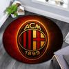 Tappeto Rotondo Stampato AC Milan, Tappeto Circolare Lavabile Antiscivolo per Soggiorno Camera da Letto Sala Giochi, Decorazione per Tifosi Sportivi, Regalo per Feste Compleanni