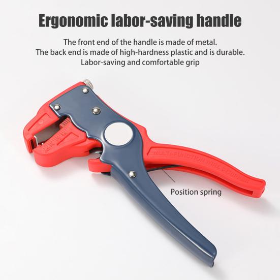 Self Adjusting Wire Stripper with Depth Stop Non-Slip Handle Ergonomic Design Easy To Use Portable Wire Stripper