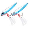 2Pcs Fishing Lure 3D Simulation Eyes Jig Wobbler Crankbait Bass Trout Pike Bait SwimbaitBlue