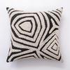 Black White Stitching Cushion Cover Abstract Geometric Line Art Pillow Cover Neutral Decoration Texture Home Sofa Bed 45X45Cm