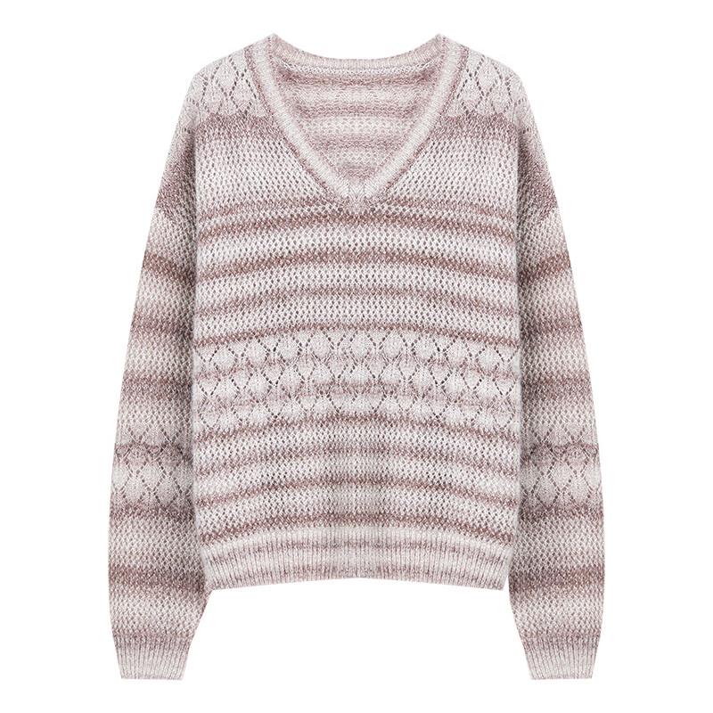 Women's V-neck Relaxed Knit Sweater