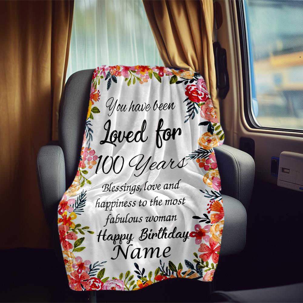 Floral Birthday Rv Blanket Cozy Soft Lightweight All Season Multi Purpose Throw For Travel Camping Picnics Sofas Rvs Beds Living Rooms Gifts For