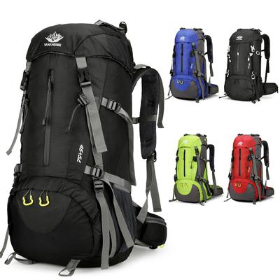50 l Wanderrucksack, wasserdichter Camping-Rucksack mit Regenschutz, Reise-Tagesrucksack, Tasche mit Schuh