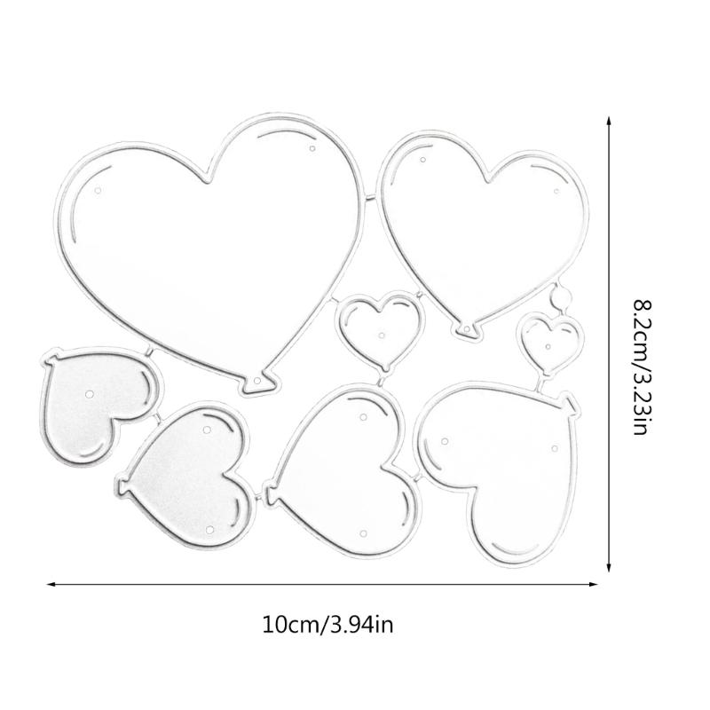 Heart Metal Cutting Dies DIY Craft Carbon Steel Embossing Template Stencil Scrapbooking for Card Die Cuts Mold Decor