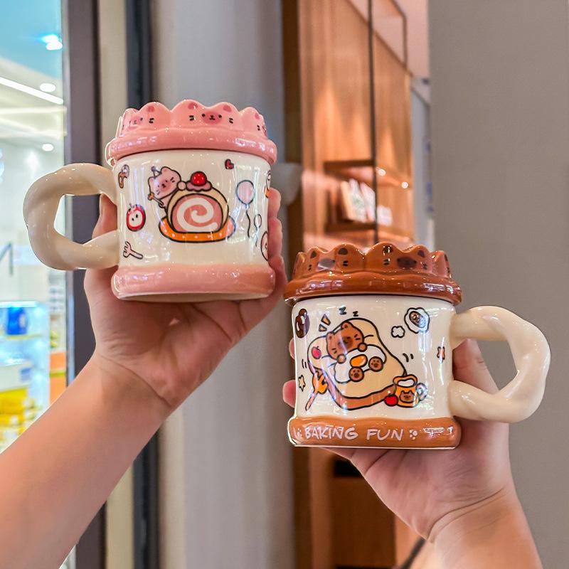 Give Girlfriends Birthday Gifts, Cute Cakes, Cat Water Cups, High-end Souvenirs, Ceramic Mugs, Practical Gift Boxes.