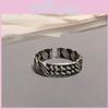 Bague Tissée Tendance Vintage Rétro Pour Femmes Avec Design en Cuivre Ajustable