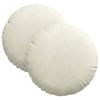 Seat Cushion 2 Pcs Cream Ø30 X 13 Cm Velvet