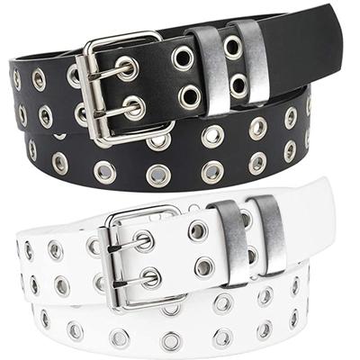 (Projector)2020 New Punk Style Double Exhaust  Eye Women's Belt 2PC (Black + White)