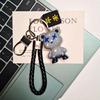 Creative Starry Sky Bear Keychain Pendant: Cute Cartoon Couple Gradient Design