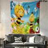Bees and Maya Wall Tapestry Aesthetic Wall Hanging Printed Fabric Blanket Decorative Tapestries for Bedroom Living Room Home Decor